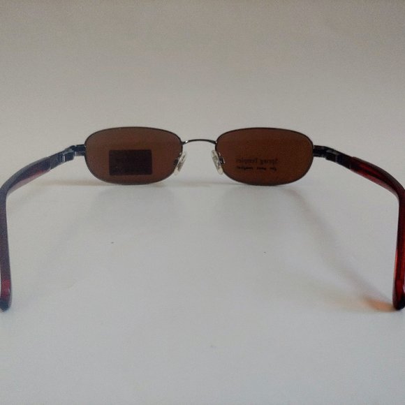 NWT Vintage 90's Nickel Rectangle Metal Sport Sunglass (S.Brown) - Picture 3 of 4